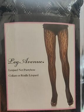 Leg Avenue Leopard Net Pantyhose